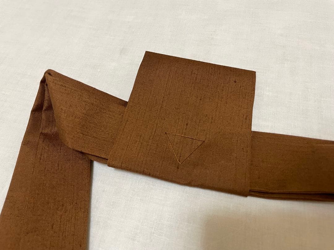 【HOLY】正絹　紬　草木手染　茶　臨済宗　1尺絡子