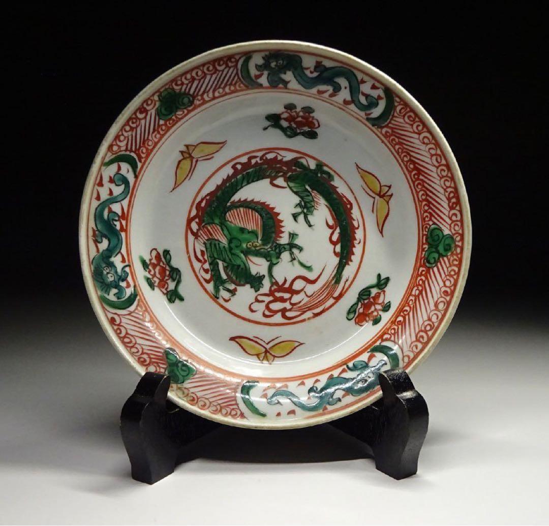中国古玩　赤絵 龍紋　皿　南京赤絵 呉須 唐物 時代物 Yahoo!オークション -「南京 赤絵」の落札相場・落札価格