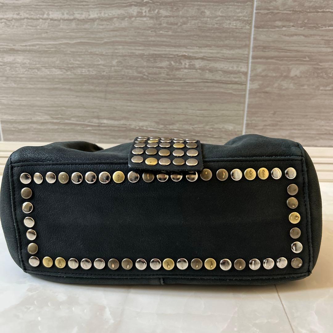 TRES レザー　ハンドバッグ　トート　ブラック　スタッズ　y2k