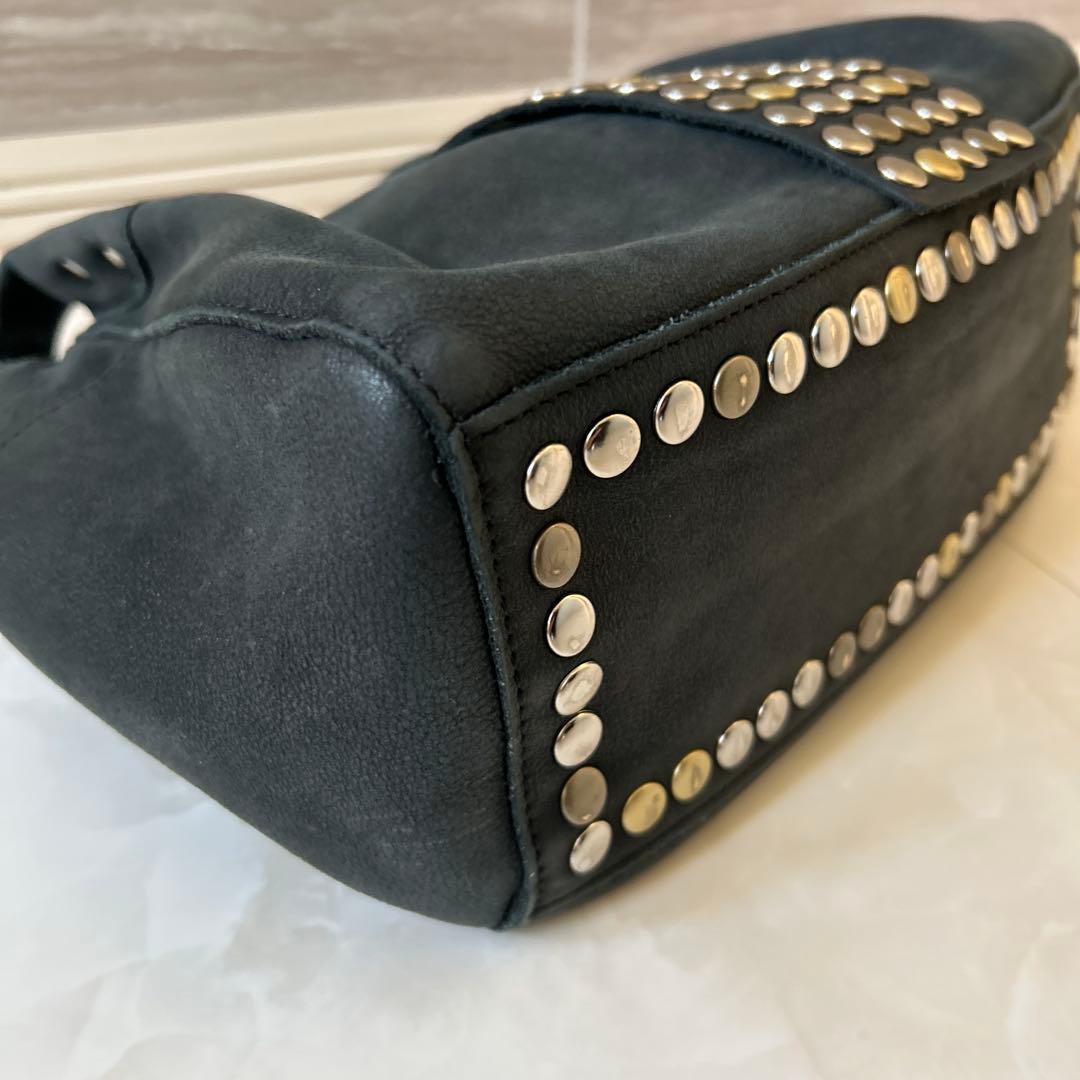TRES レザー　ハンドバッグ　トート　ブラック　スタッズ　y2k