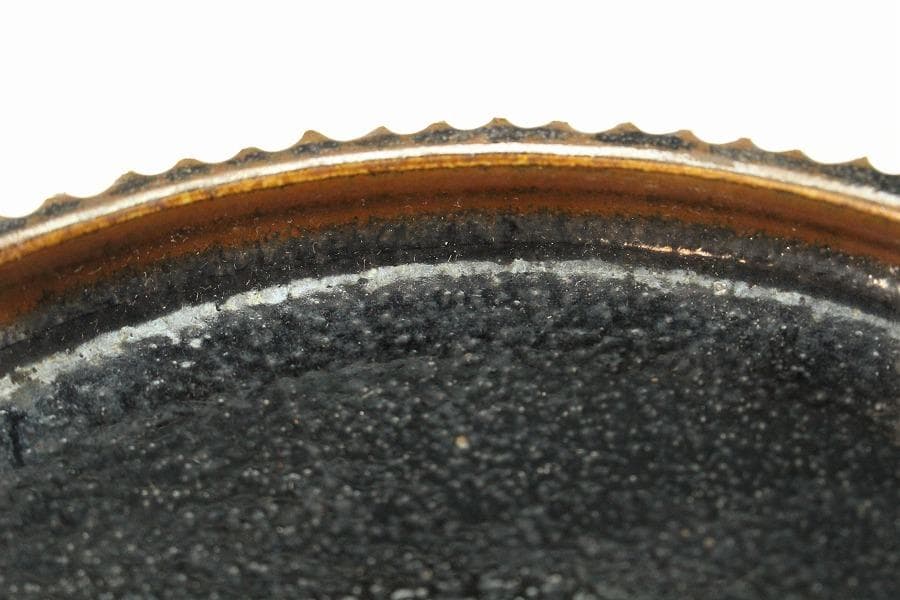 中国美術 黒釉 盤 φ15cm(K-LC189)