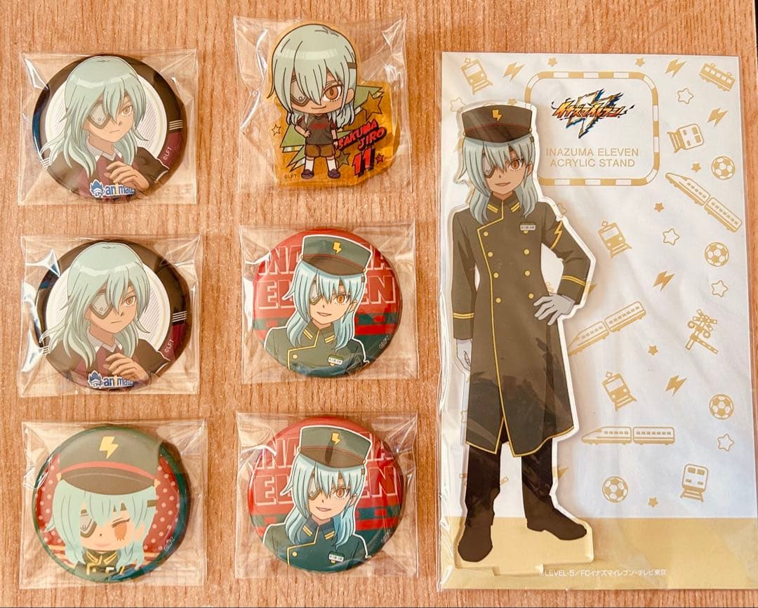 イナズマイレブン 佐久間次郎 缶バッジ アクリルスタンド まとめ売り