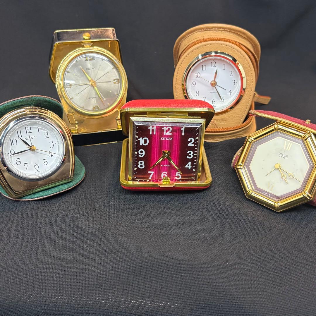 【5点まとめ】トラベルクロック トラベルウォッチ 置時計 置き時計 目覚まし時計 カシオ コンパクト 置時計 アナログ 旅行用 目覚まし時計 おしゃれな