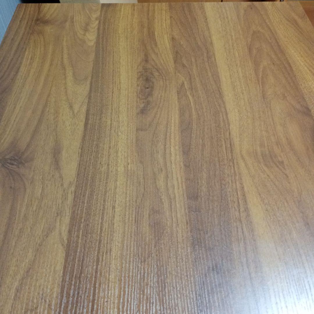 昇降デスク　ブラウン木製パソコンデスク