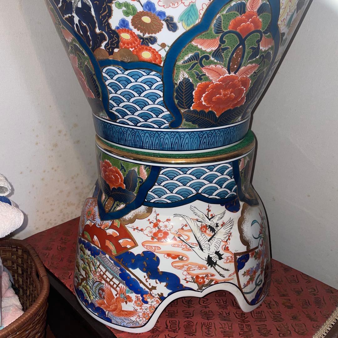 有田焼 沈香壺 約115㎝ 飾壺 飾壷 置物 骨董 ヴィンテージ オブジェ