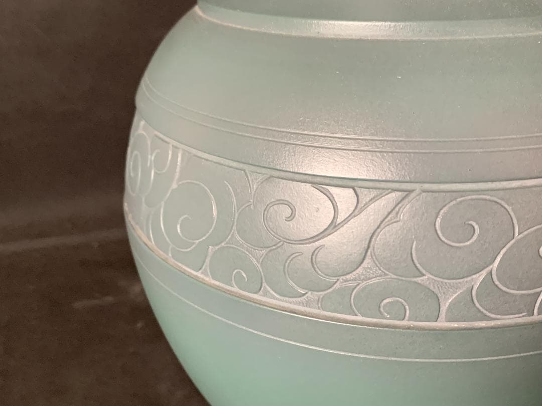 尚美堂 宏春造 瑞雲 鋳銅 花瓶 重さ5.2kg 共箱 銅器 793