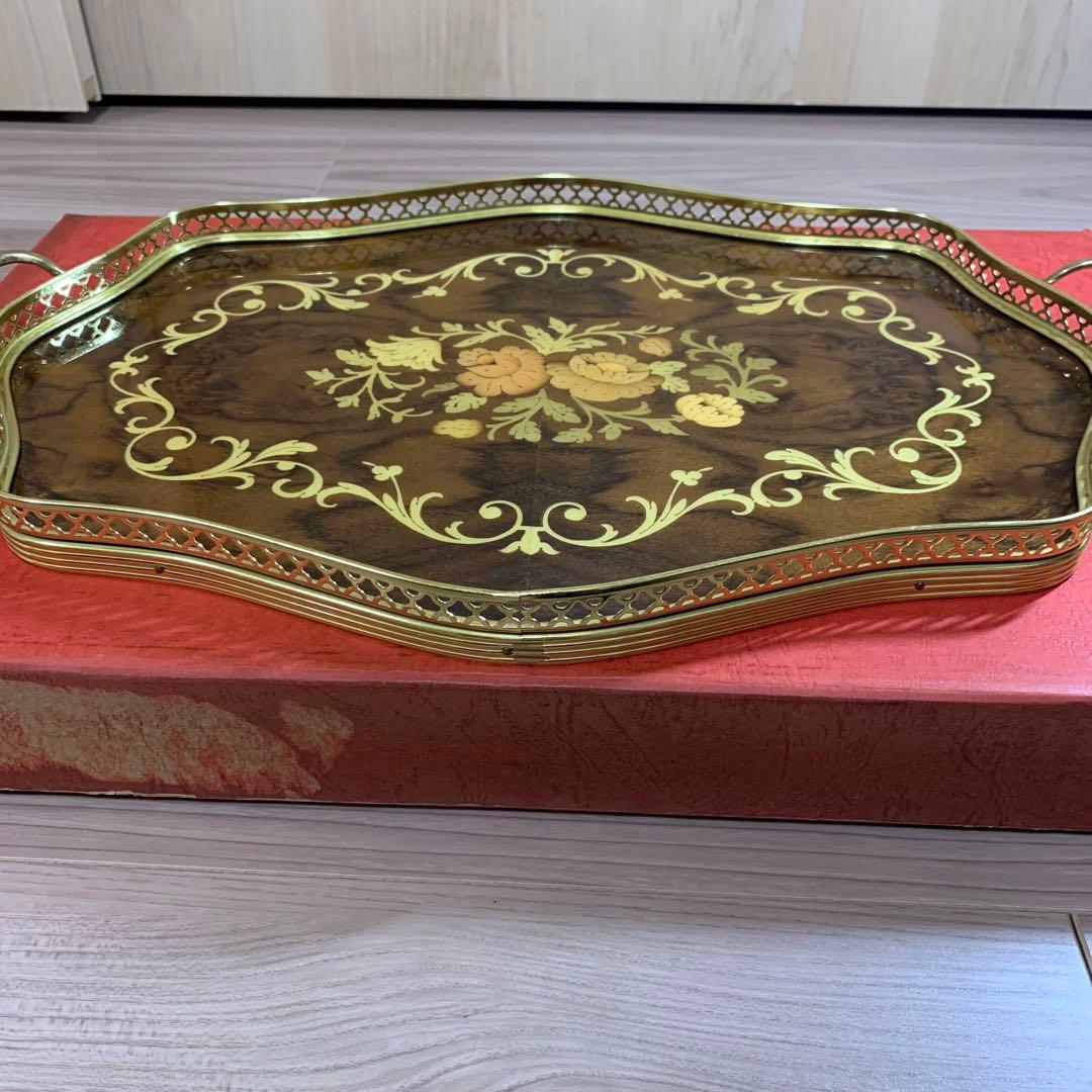 イタリア製】象嵌トレー（PATURZO GIOVANNI） 【美品】PATURZO