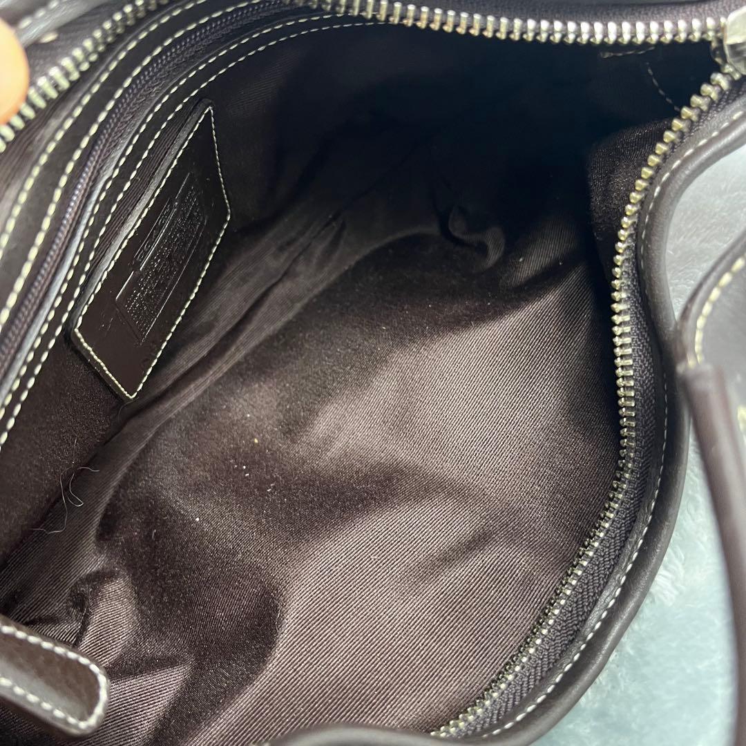 美品 Coach Hobo Hand Bag Signature Red