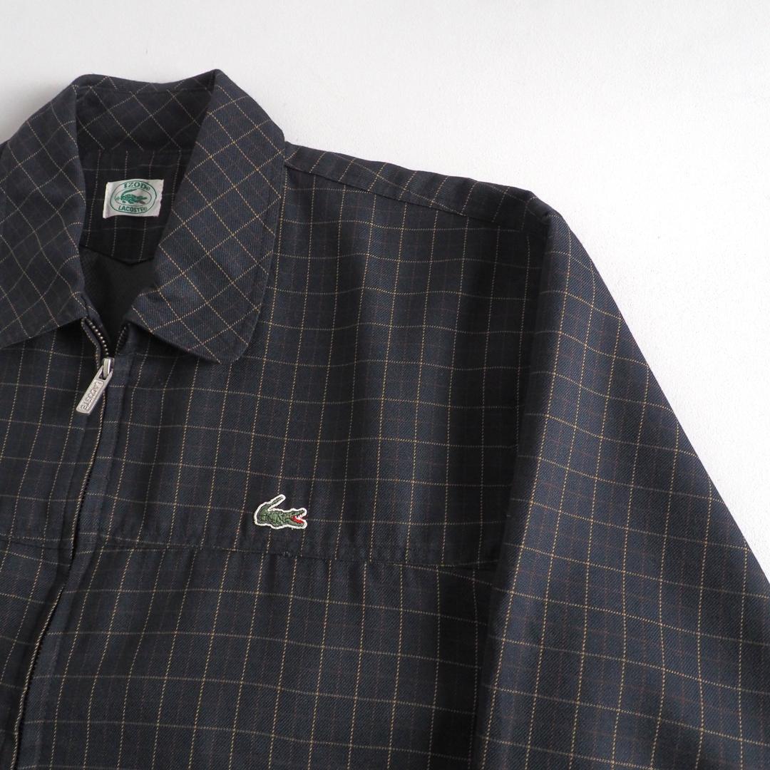 ラコステ ブルゾン スイングトップ チェック柄 ワニ刺繡 美品