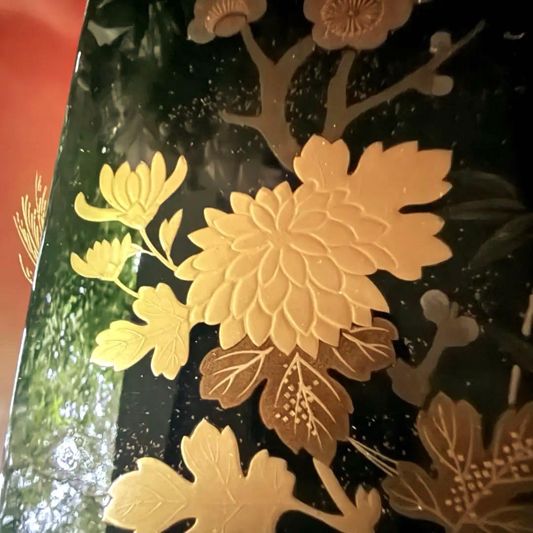 2177様感謝‼️宝石王マダム愛蔵品　天然木 本漆 四君子蒔絵 硯箱水滴硯三点揃い