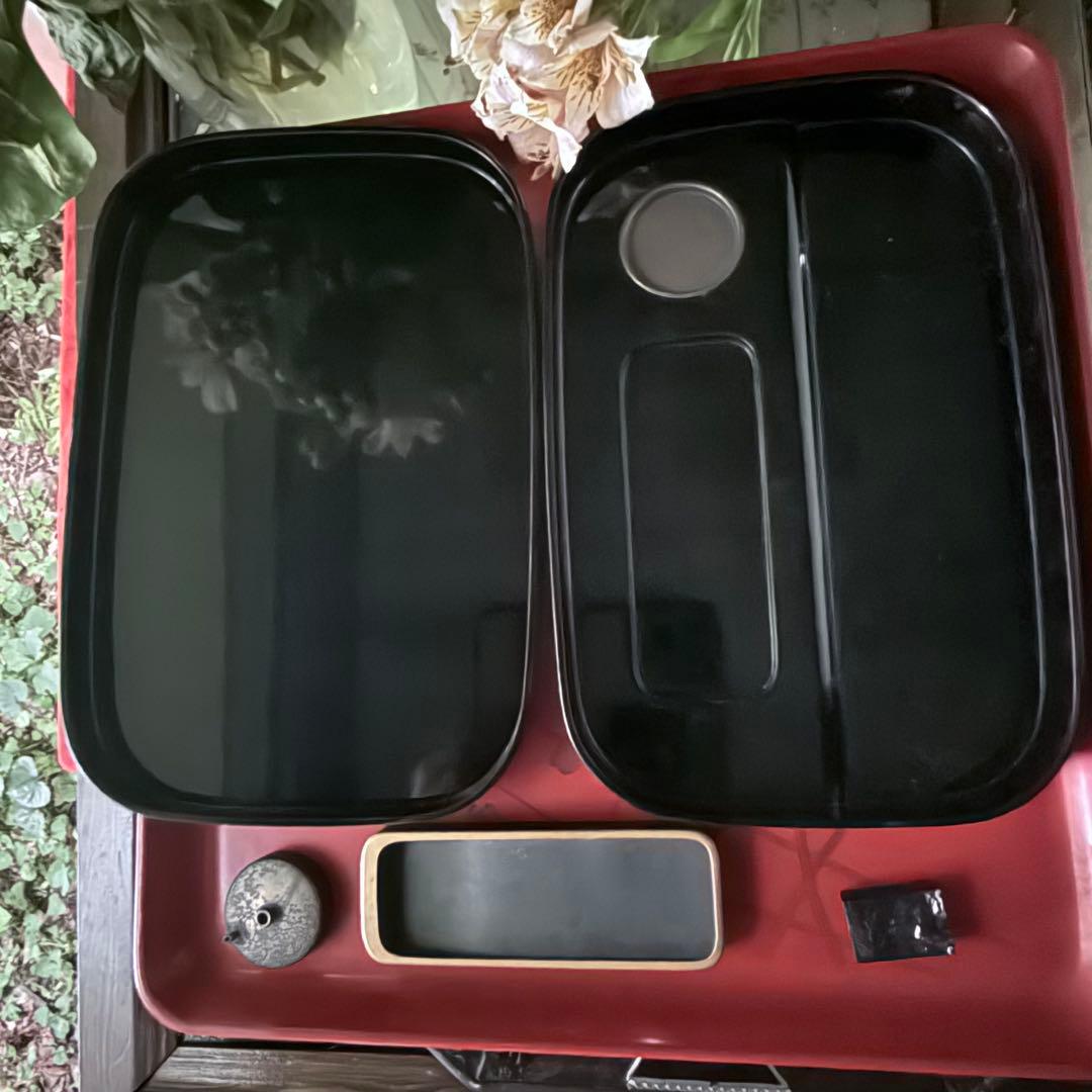 2177様感謝‼️宝石王マダム愛蔵品　天然木 本漆 四君子蒔絵 硯箱水滴硯三点揃い