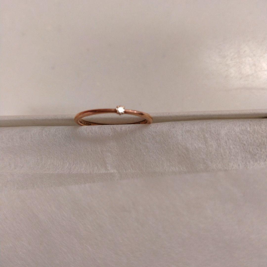 The　Kiss　指輪　ピンクゴールド　ゴールド ピンキーリング