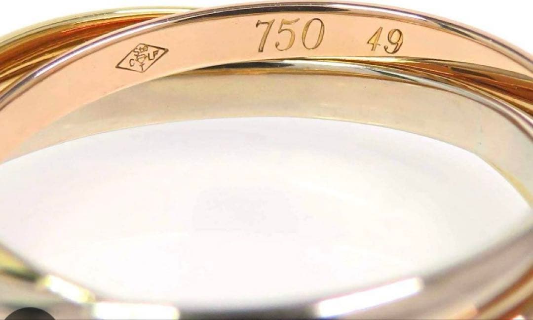 Cartierカルティエ750トリニティリング3カラー3連#49
