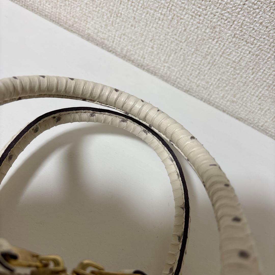 ADMJ スネークレザー　パイソン　ボストン　ショルダーバッグ　ハンドバッグ