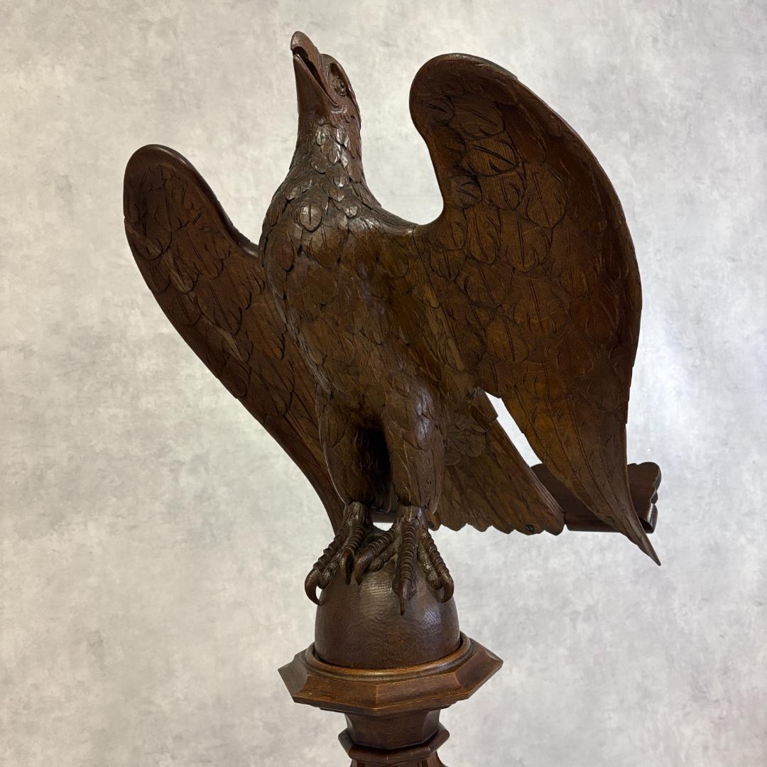 希少】アンティーク 聖書台 木製 イーグル 教会什器