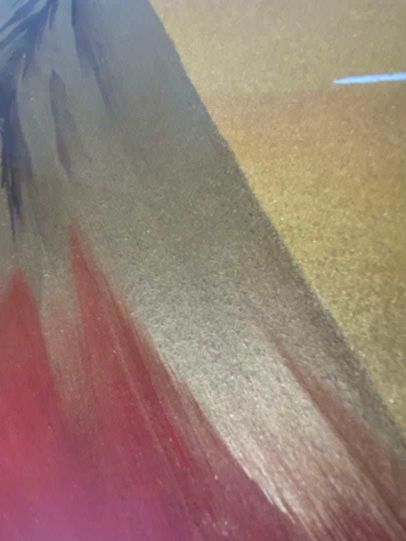 2277❣️ あいはら友子「赤富士」肉筆画 日本画 縁起物 開運 富士山