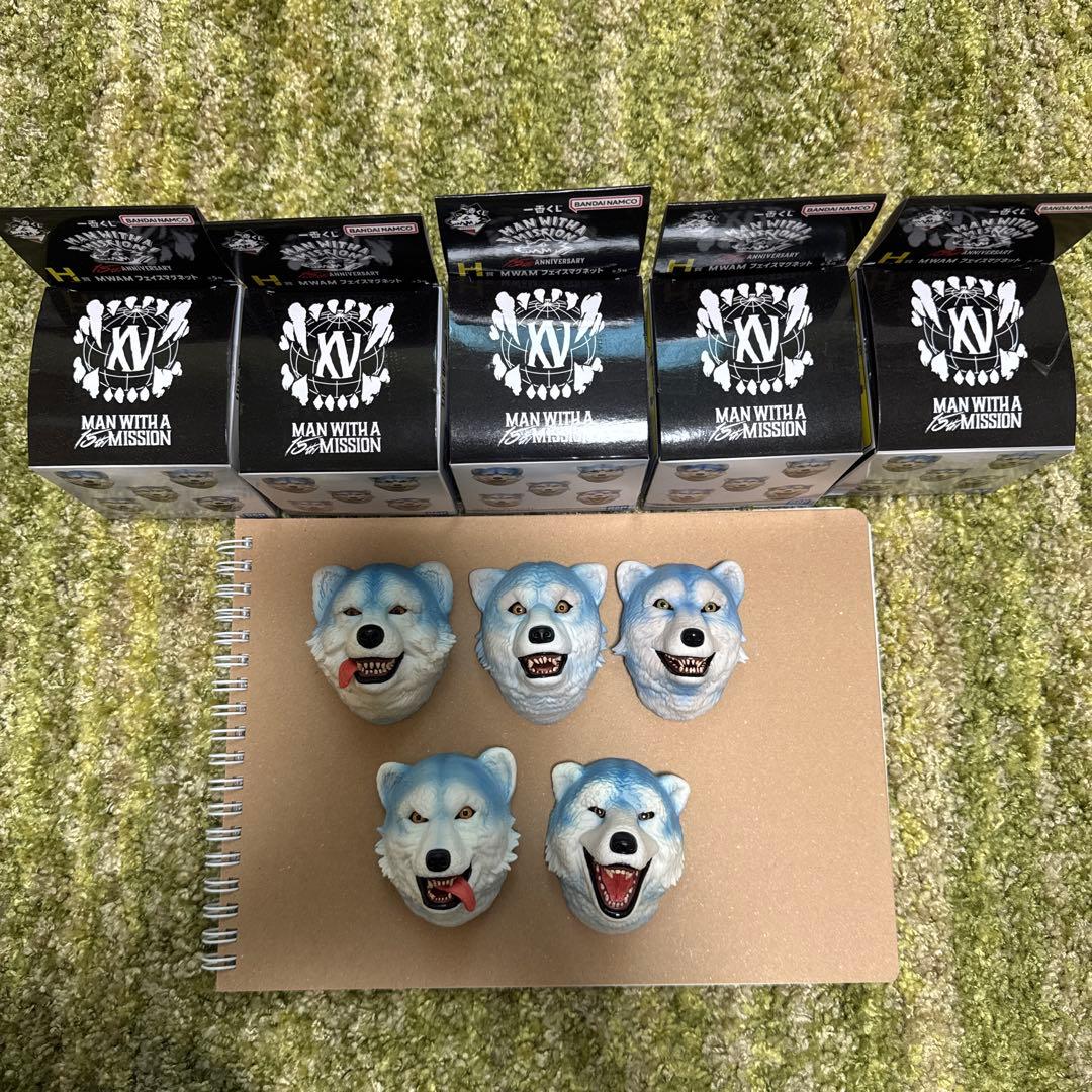 MAN WITH A MISSION 一番くじ H賞 フェイスマグネット コンプ