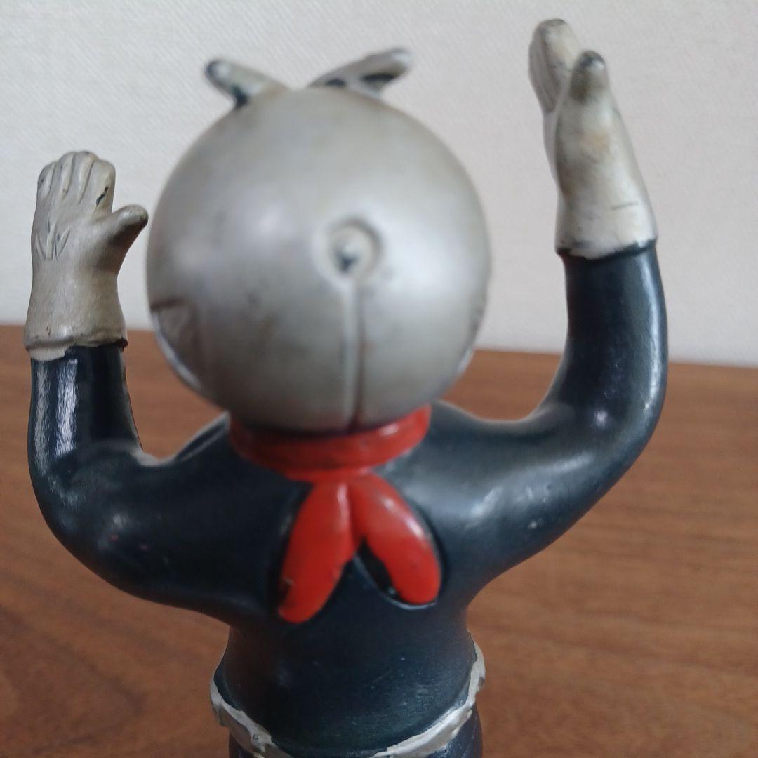 当時物 無版権 「仮面ライダー」鉛筆削り付きの希少ソフビフィギュア