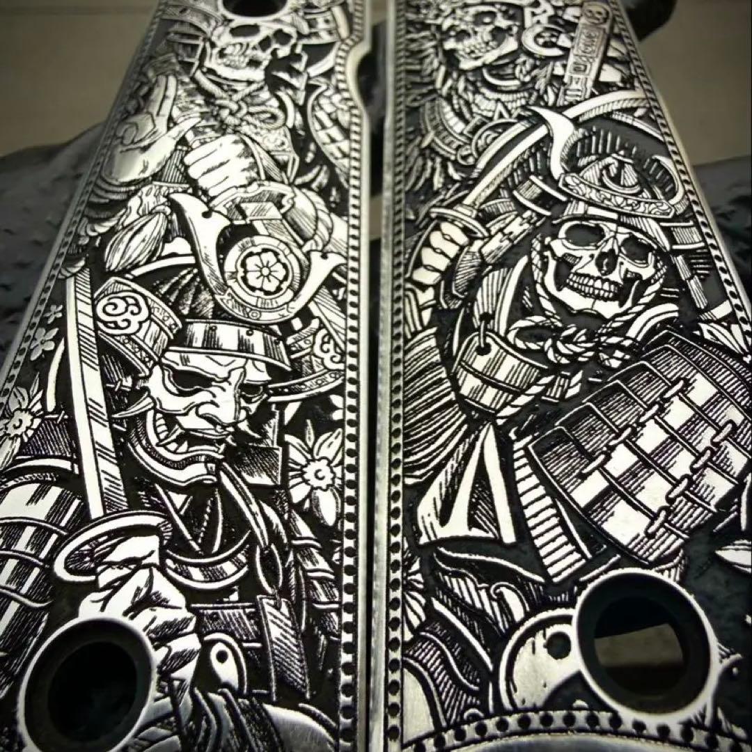 1911 グリップ ステンレス レーザー彫刻 - メルカリ