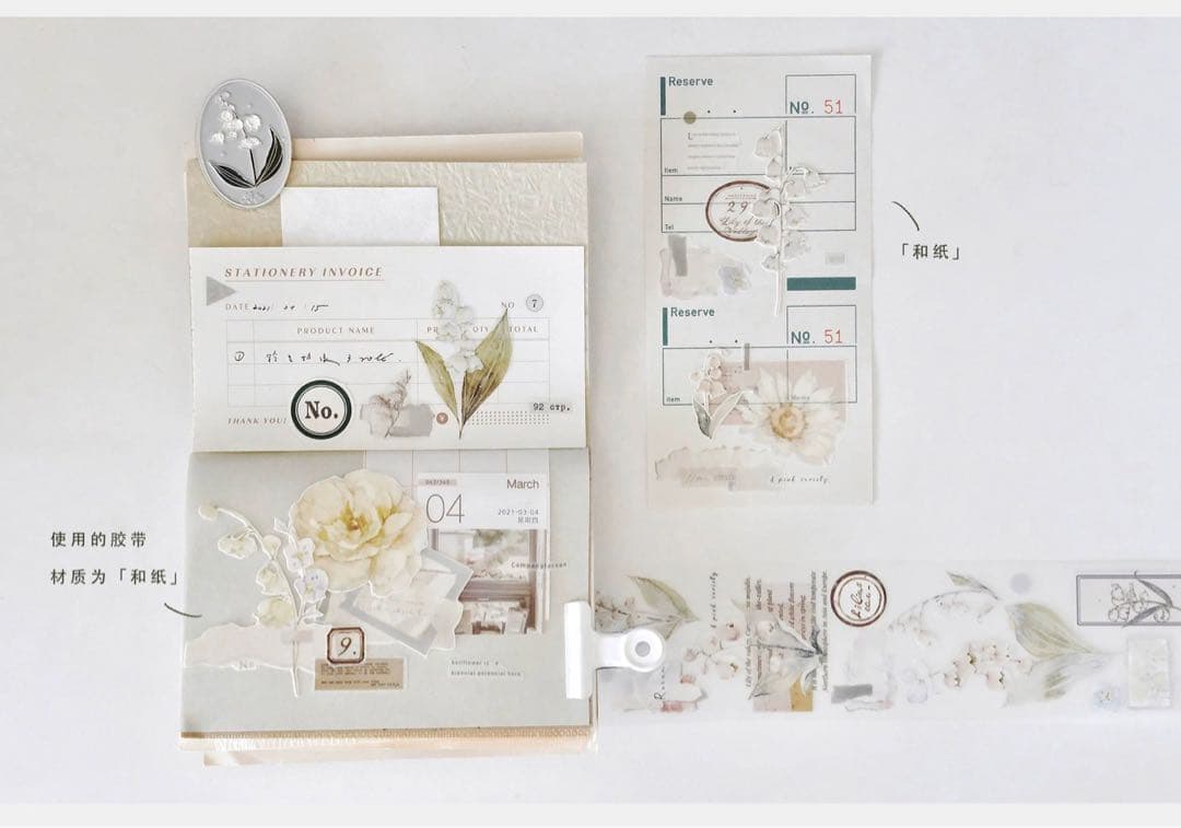 ⭐️SALE⭐️ 雀斑茶《铃兰奶绿》海外マスキングテープ　マステ 【1638】