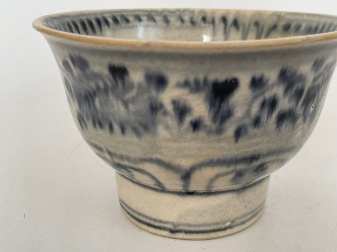 骨董 アンティーク 安南 絞手 茶碗 ベトナム古陶磁 蜻蛉手茶碗の通販は