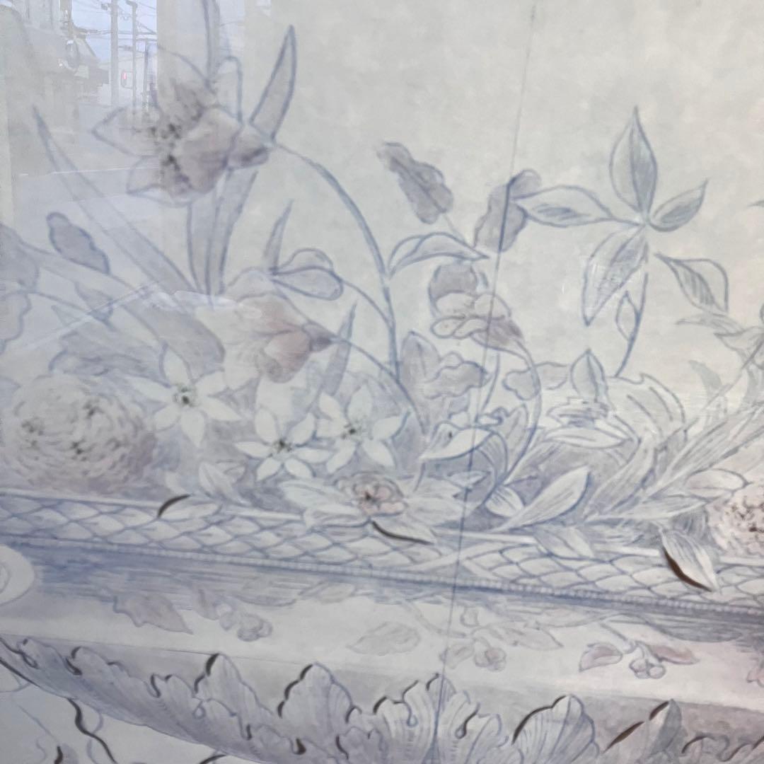 大型絵画 アンティーク 金縁 フラワーポット オブジェ アート 芸術美術 壁掛け