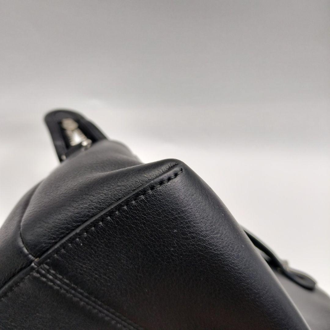 FENDI ブラックレザー バイザウェイ ショルダーバッグ