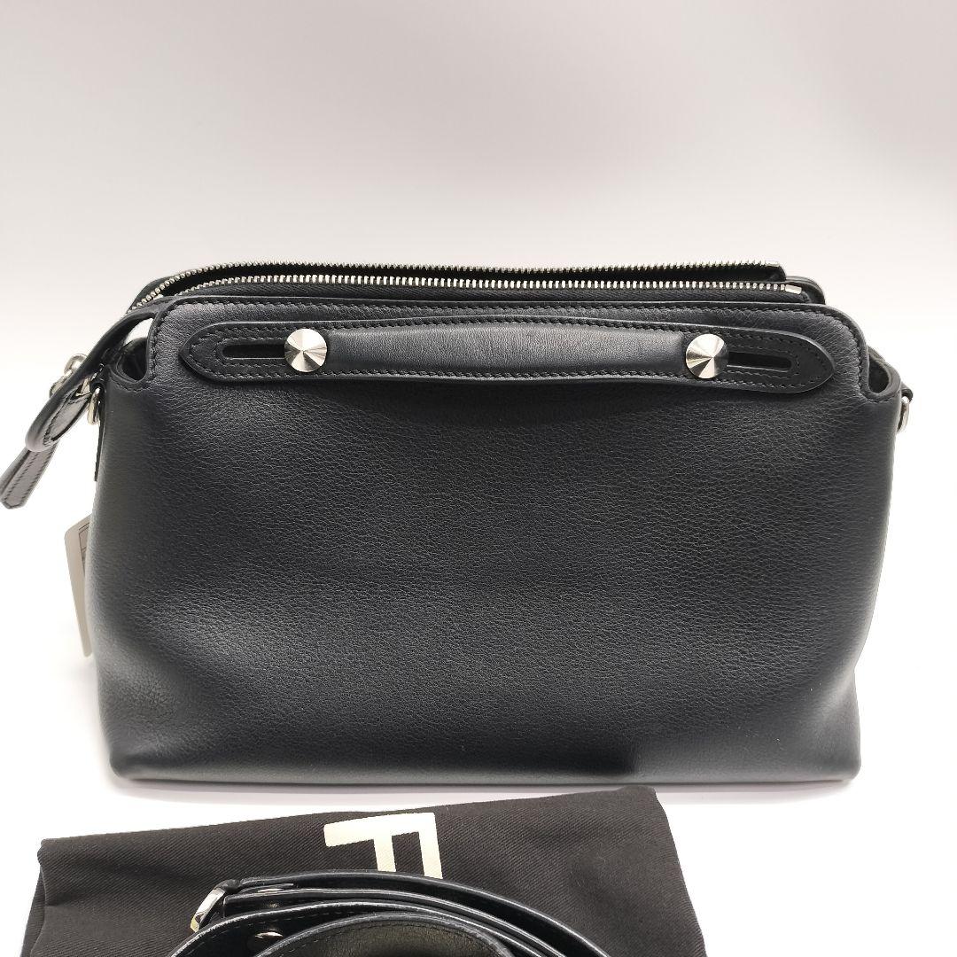 FENDI ブラックレザー バイザウェイ ショルダーバッグ