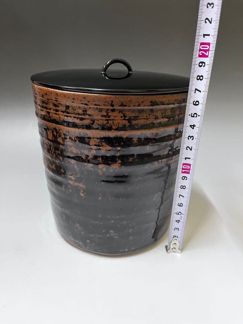 E531 瀬戸水指 長佑 鳴海長佑 茶道具 焼物 陶芸 茶器 水指 共箱