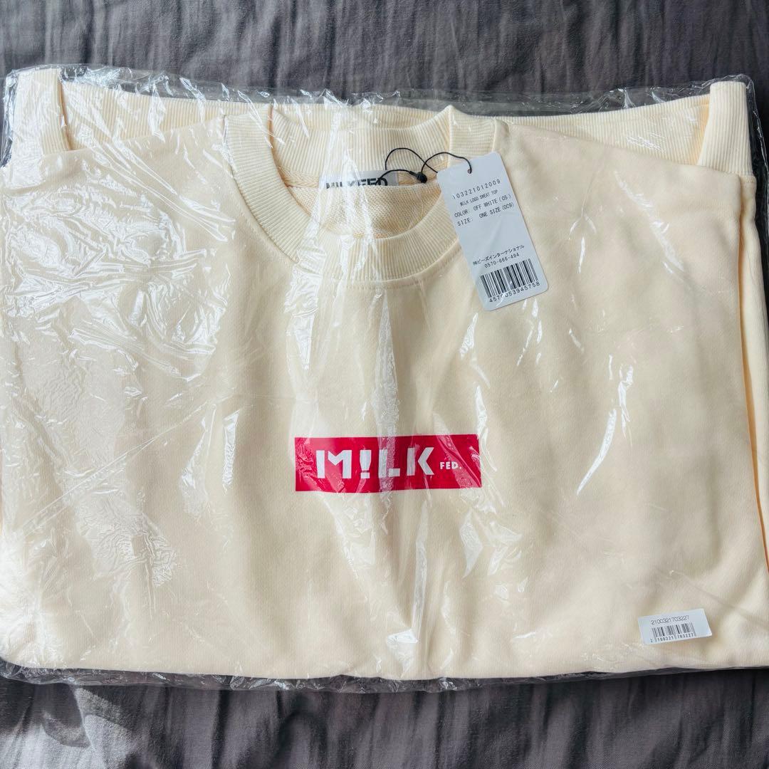 MILKFED.×M!LK Sweat Off White MILKFED.×M!LK Sweat Off White 楽天市場】コラボ ミルクフェド