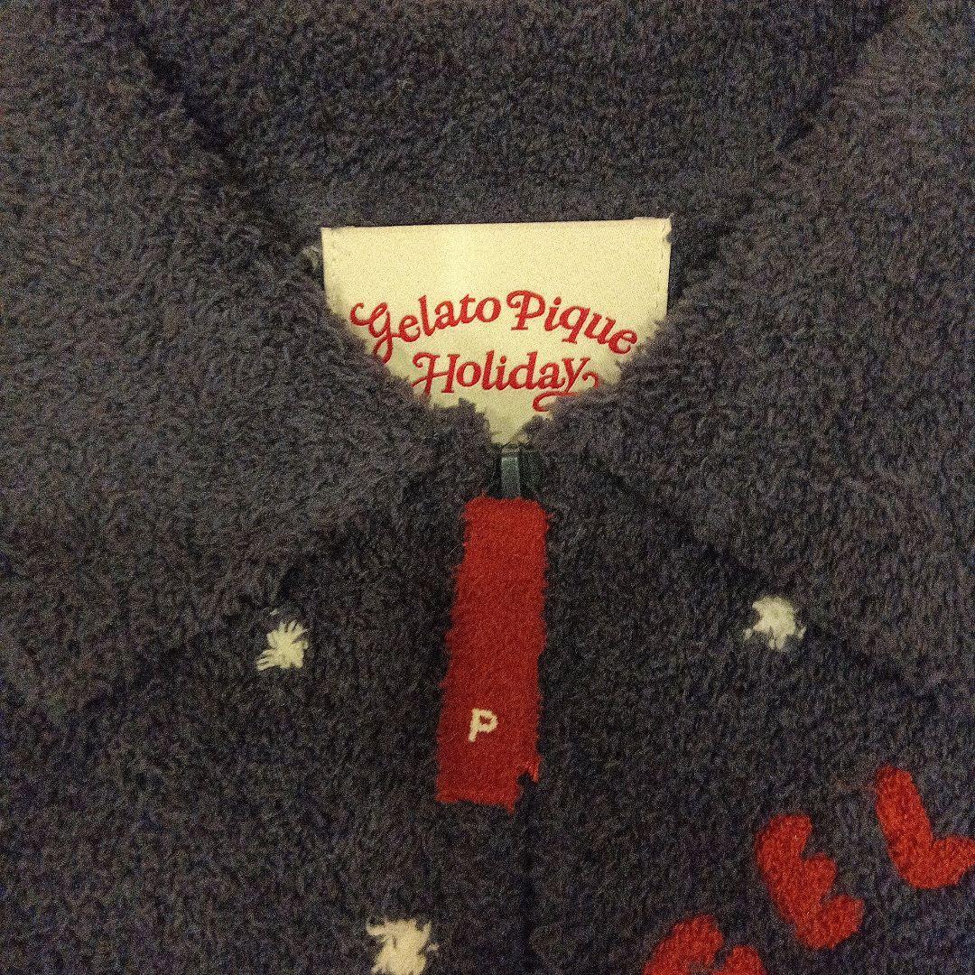 ジェラピケ　スキーベア　ホリデー　ジャガードカーディガン