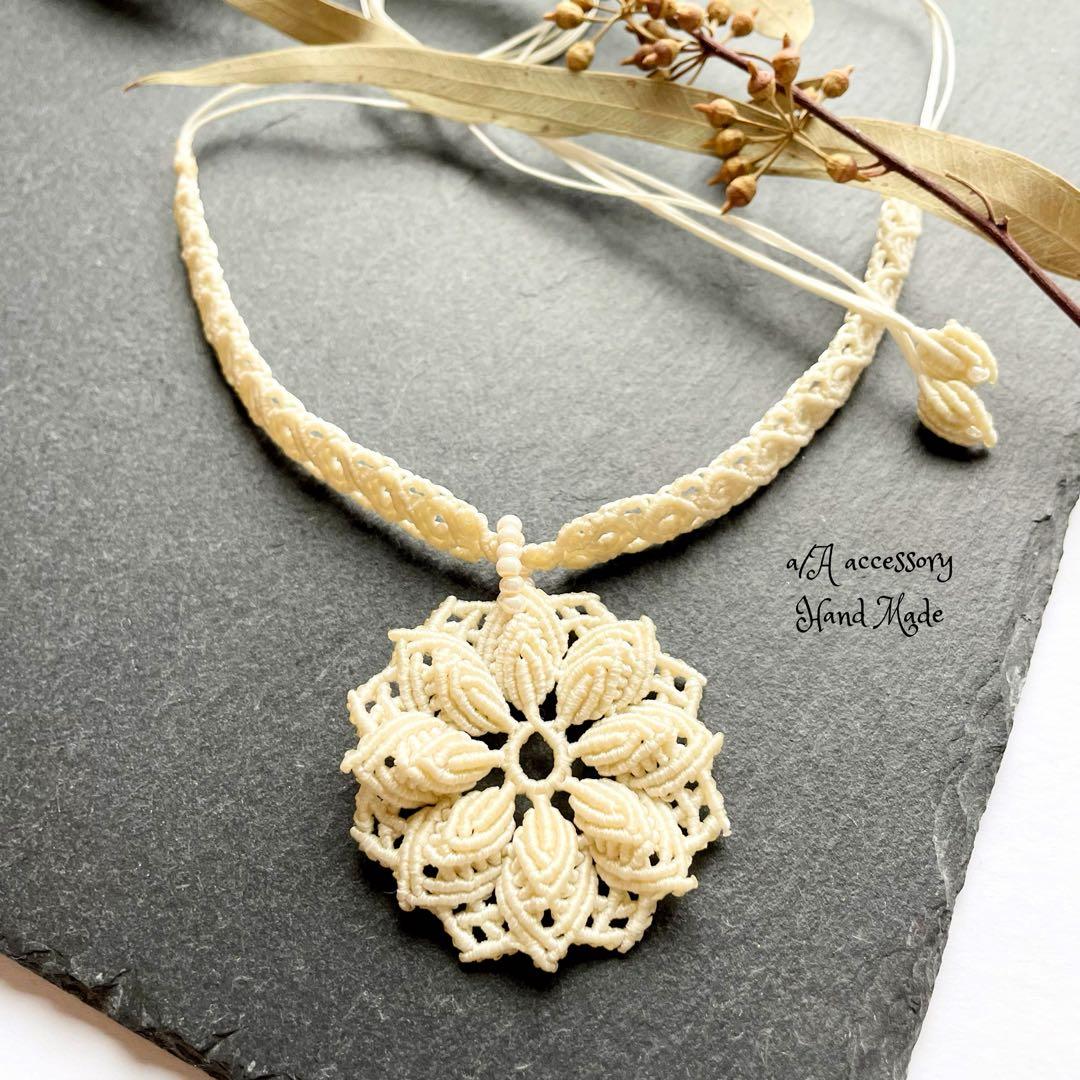 301 「butterfly」 マクラメチョーカー ターコイズ アクセサリー