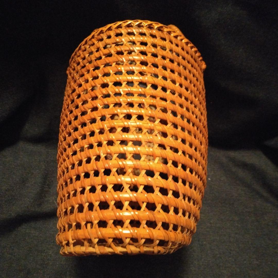 戦前の手提げバック 竹製？ 骨董 和更紗 中古品 アンティーク 着物｜戦前の