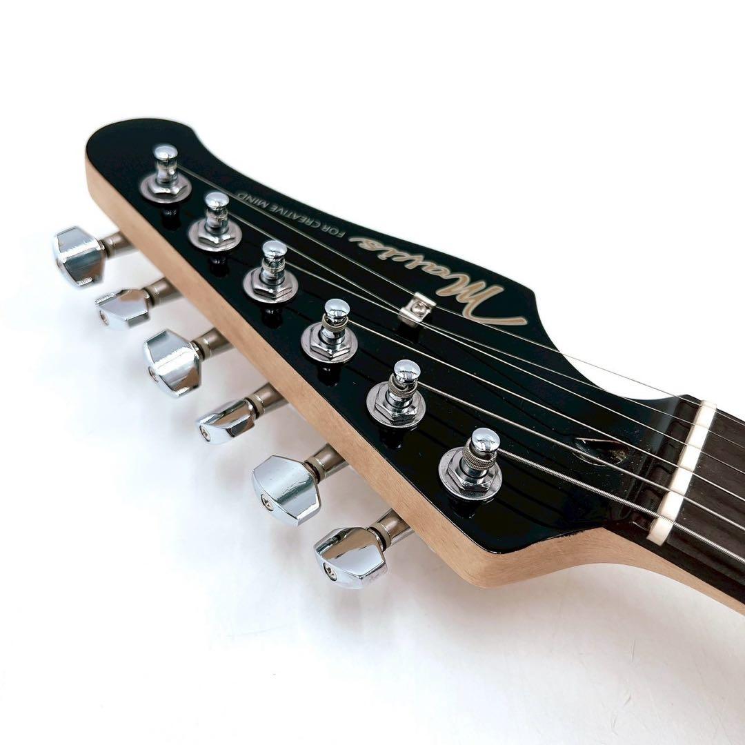 初心者に最適Mavis ストラトキャスター 黒ミラーピックガード 入門フル