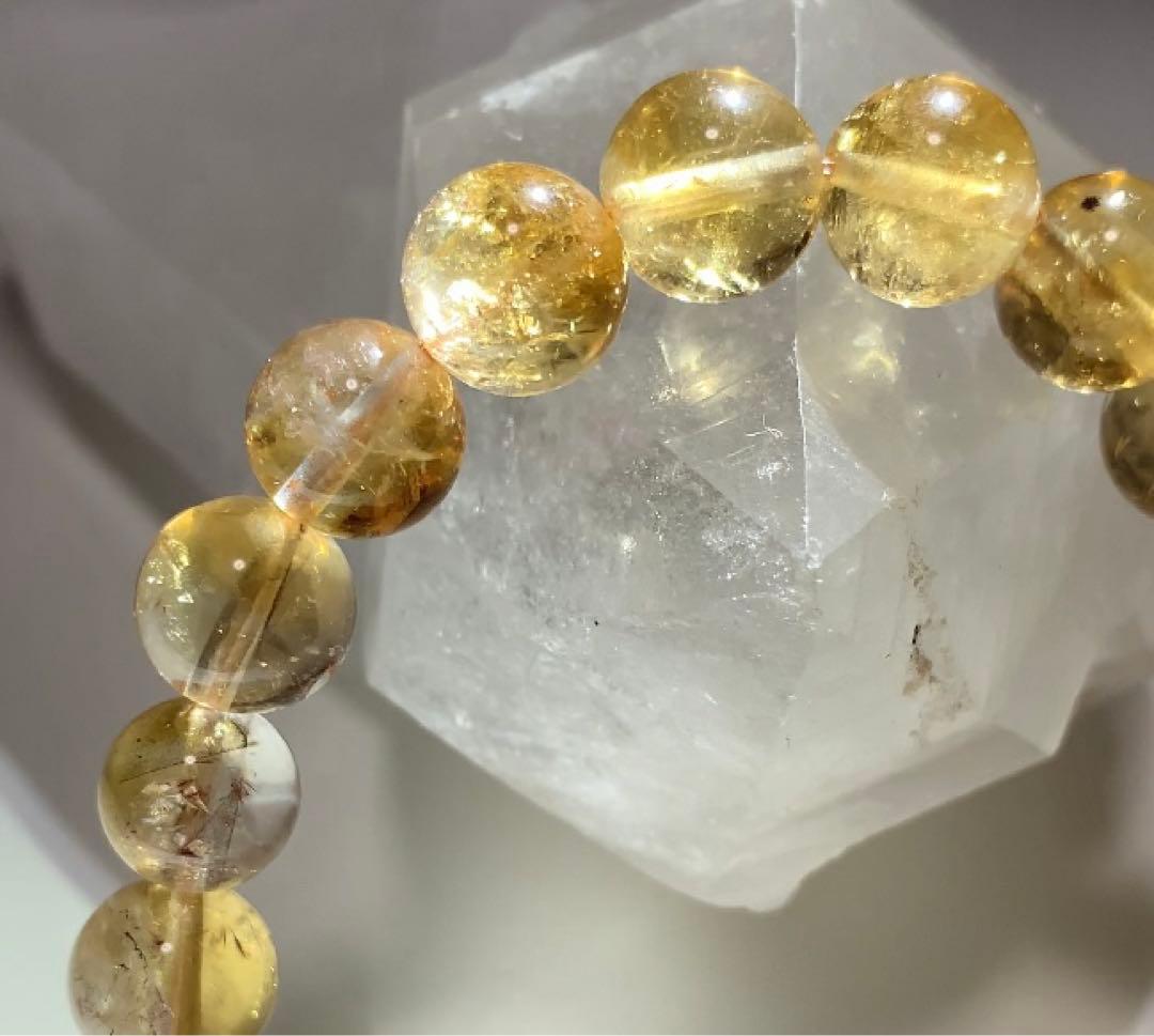 ★ひよこくん様★ 非加熱シトリン　カコクセナイト入り　ブレスレット