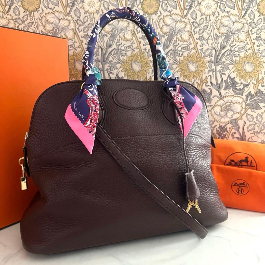 極美品 HERMES【エルメス】ボリード 35 ハンドバッグ ブラウン □F刻印