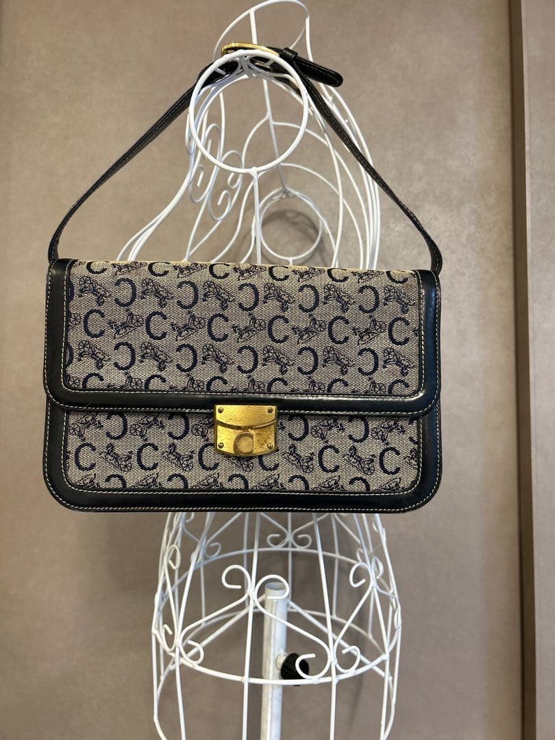 至高の逸品✨CELINE ショルダーバッグ Cマカダム　ゴールド金具 /725