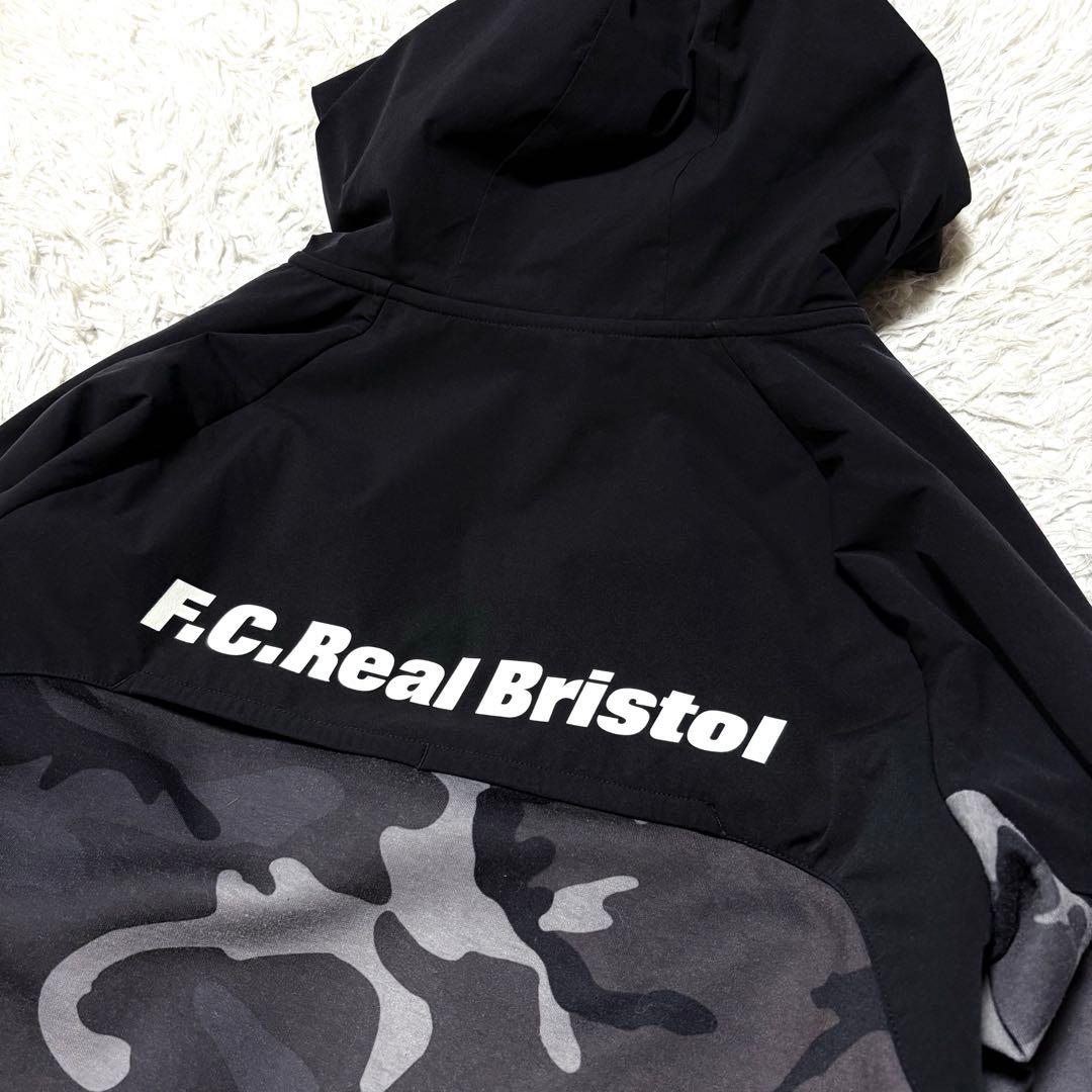 エフシーリアルブリストル SOPH ジップアップパーカー カモフラブラック　S