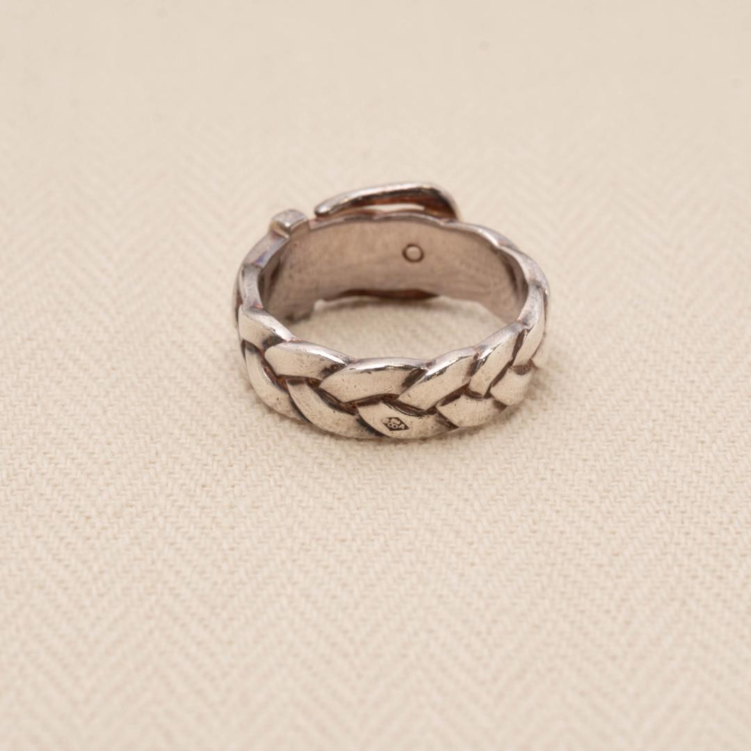 Hermès ベルトモチーフ　ヴィンテージ リング 9-9.5号　＃50