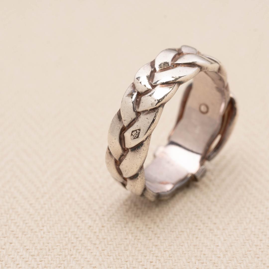 Hermès ベルトモチーフ　ヴィンテージ リング 9-9.5号　＃50