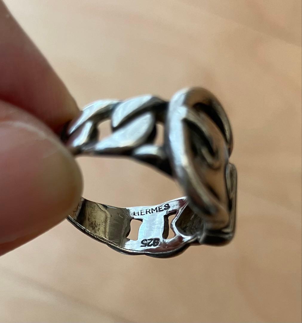 エルメス HERMES ブックルセリエ シルバーリング 指輪 11号