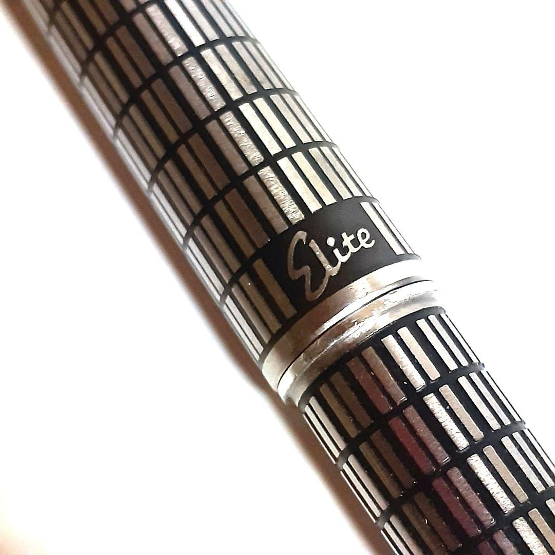 パイロット PILOT Elite 万年筆 ペン先14K-585刻印 全格子柄
