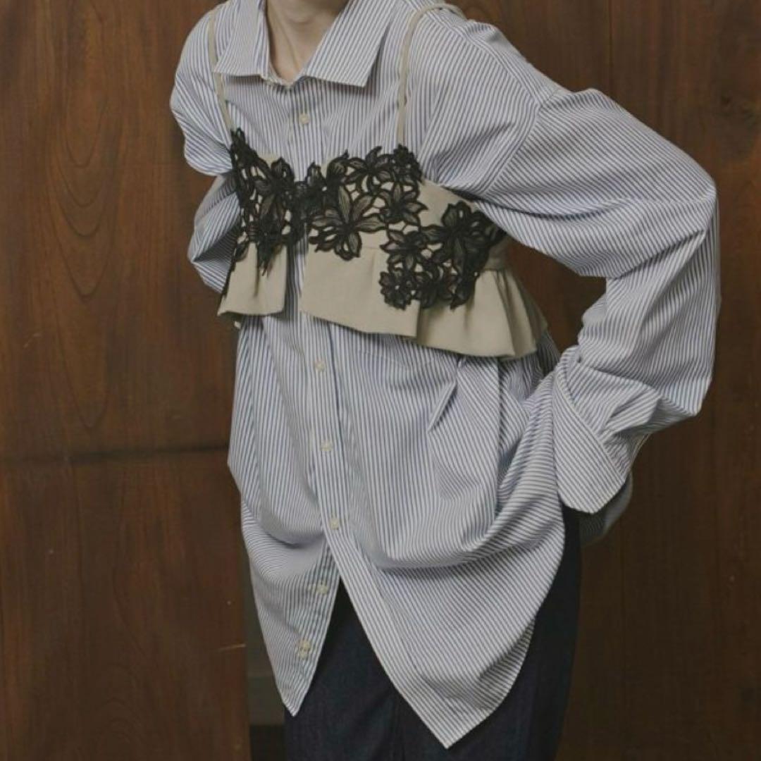 スーツ・フォーマル・ドレス ANDRESD pinstripe tailored bustier dress