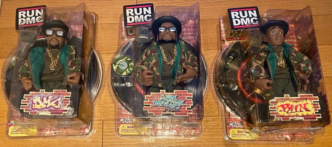メズコ 廃盤 RUN DMC フィギュア 3体セット 稀少ミリタリーver未開封