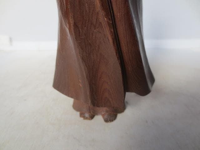 木彫観音立像　木彫仏　木彫　高さ24㎝　　R7/12/3-1