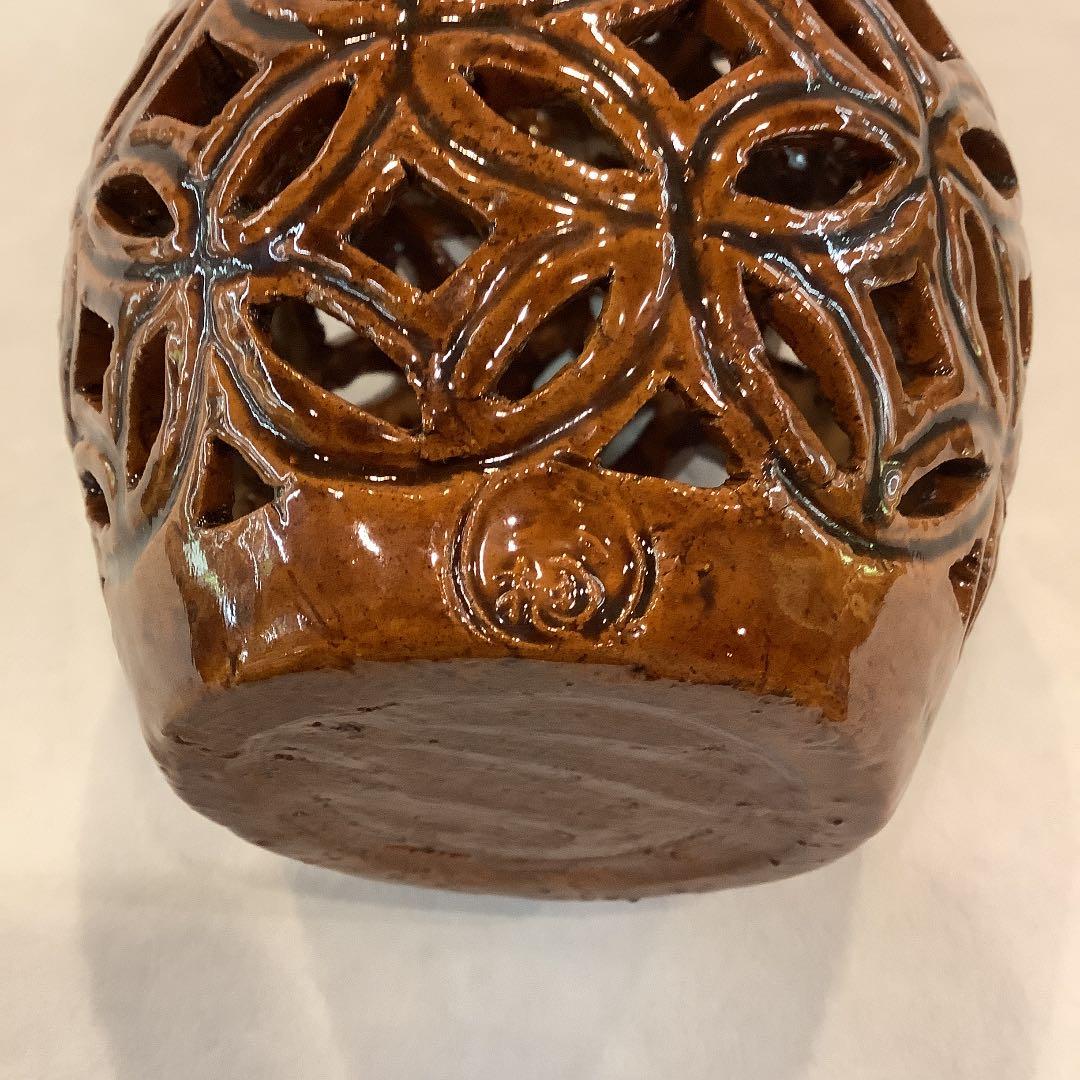 大樋長阿弥作 七宝透 杓立