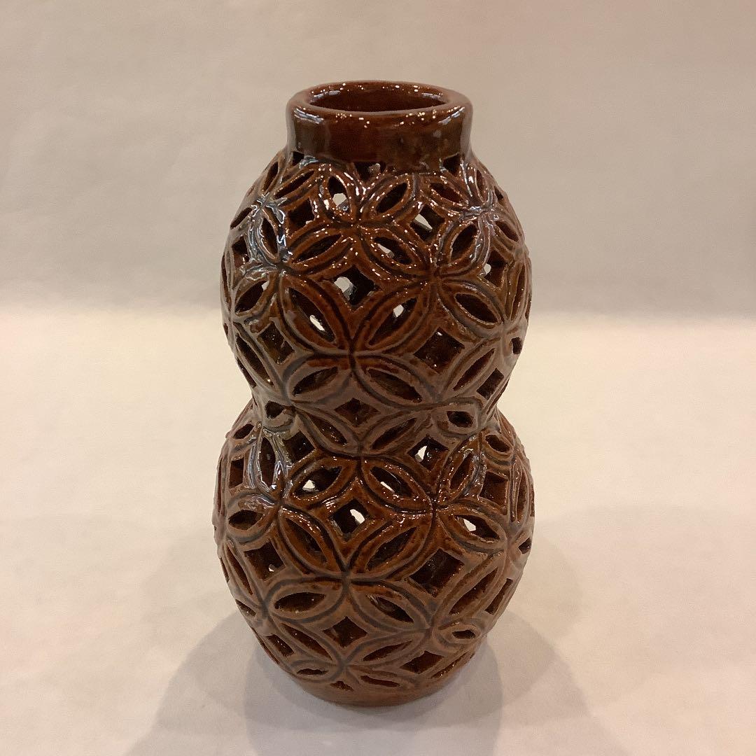 大樋長阿弥作 七宝透 杓立