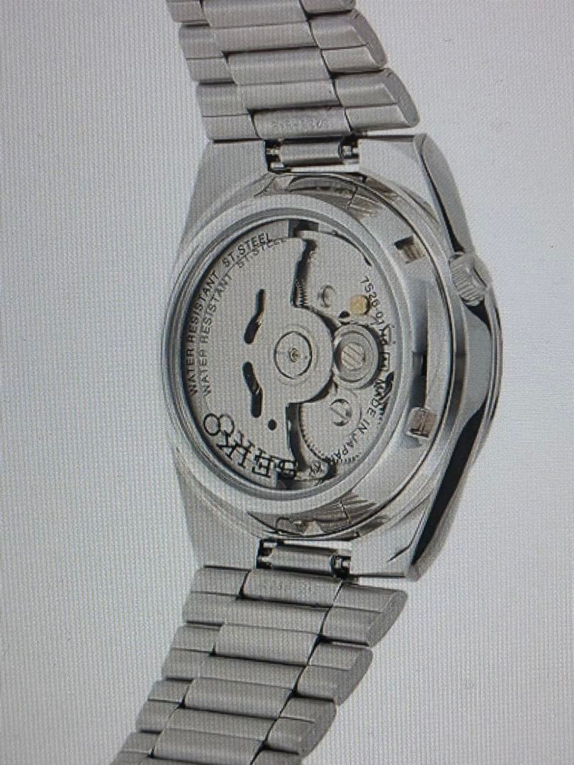 ア*ベ様 SEIKO 5自動巻き時計 ステンレスバンド 黒文字盤 アラビア文字表