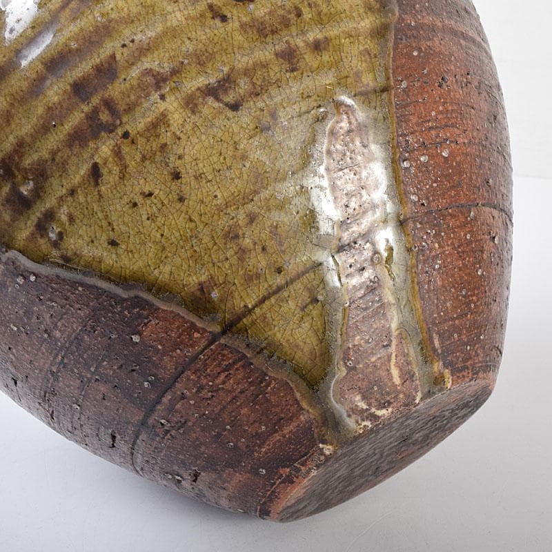 信楽焼 古信楽 四耳茶壺 葉茶壺 時代箱 C R7759C