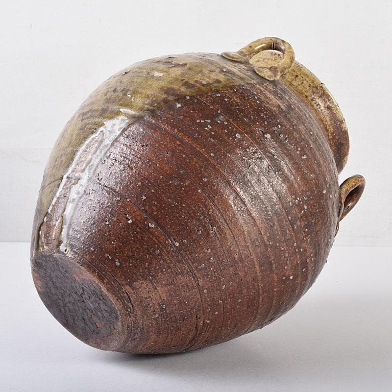 信楽焼 古信楽 四耳茶壺 葉茶壺 時代箱 C R7759C